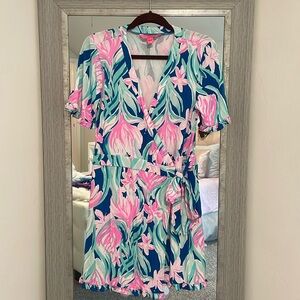 Lilly Pulitzer Floral Tie Dress (Medium)